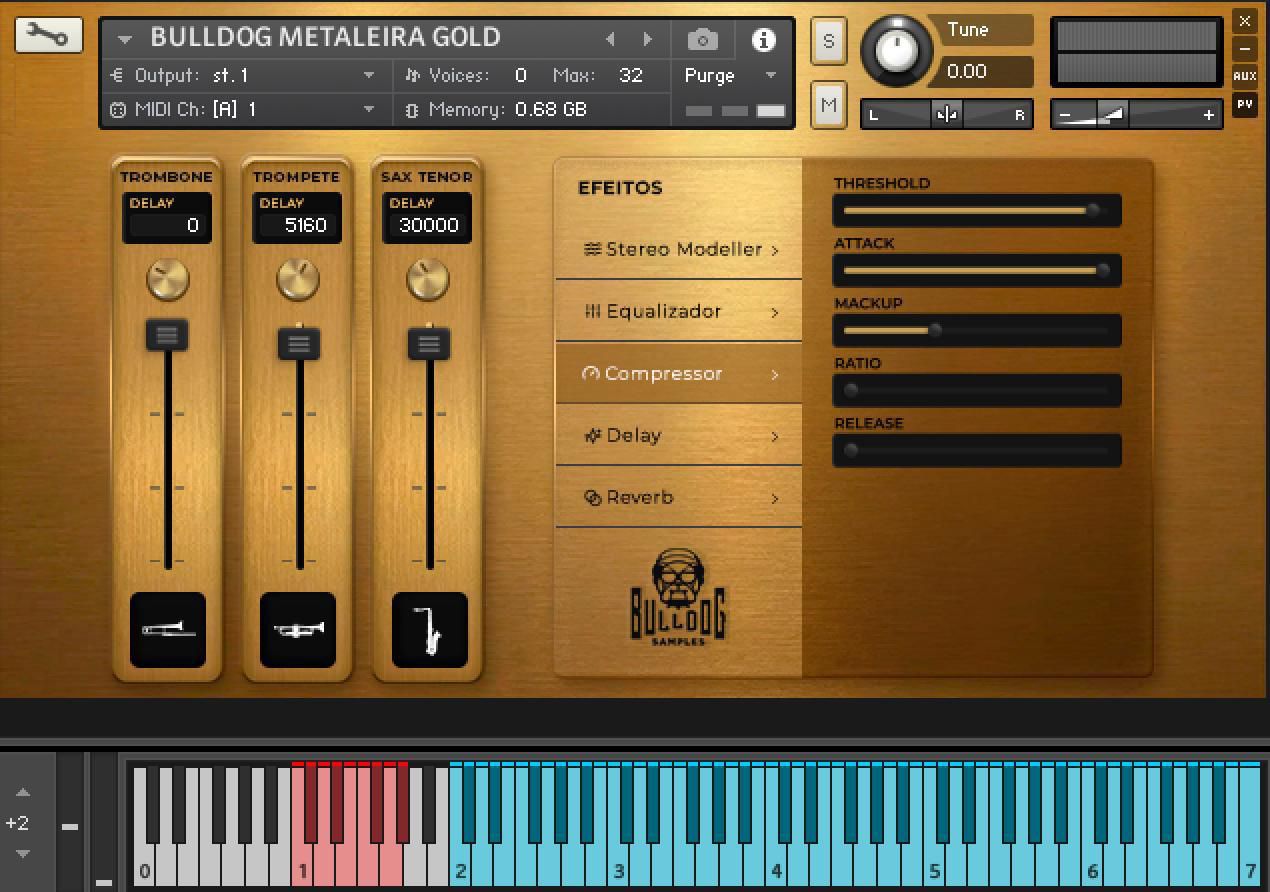Bulldog Metaleira Gold